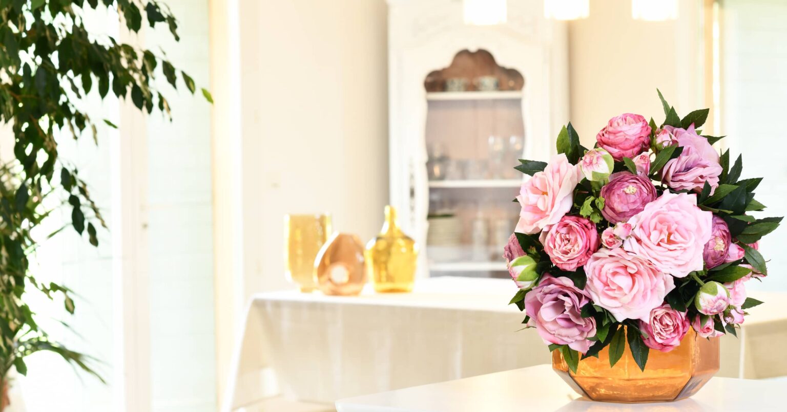 bouquets ronds fleurs artificielles