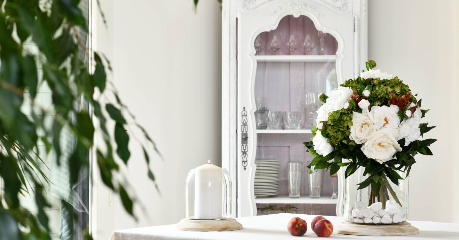 bouquet rond intemporel fleurs artificielles